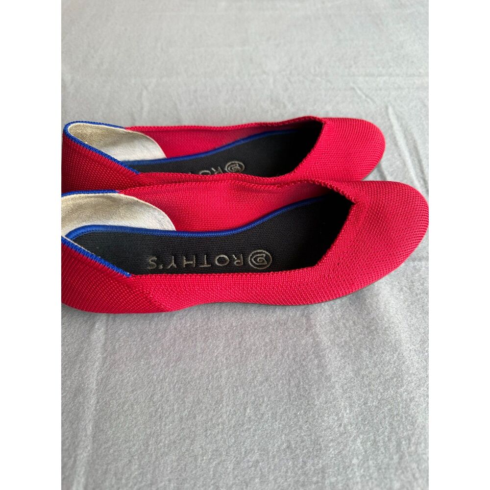 Rothy's Red Knit Ballet Flats Women's Size 6.5 - Great for travel! - Picture 4 of 5